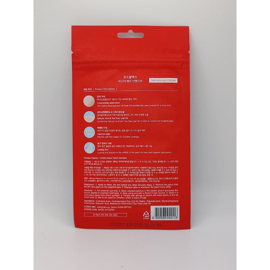 Cosrx Master Patch Intensive patch brufoli 90 pezzi tea tree