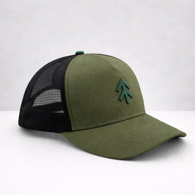 The Black Stuff Trucker cappello rete verde regolabile