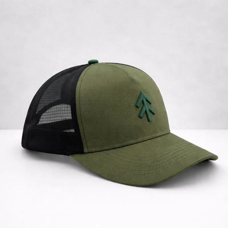 The Black Stuff Trucker cappello rete verde regolabile