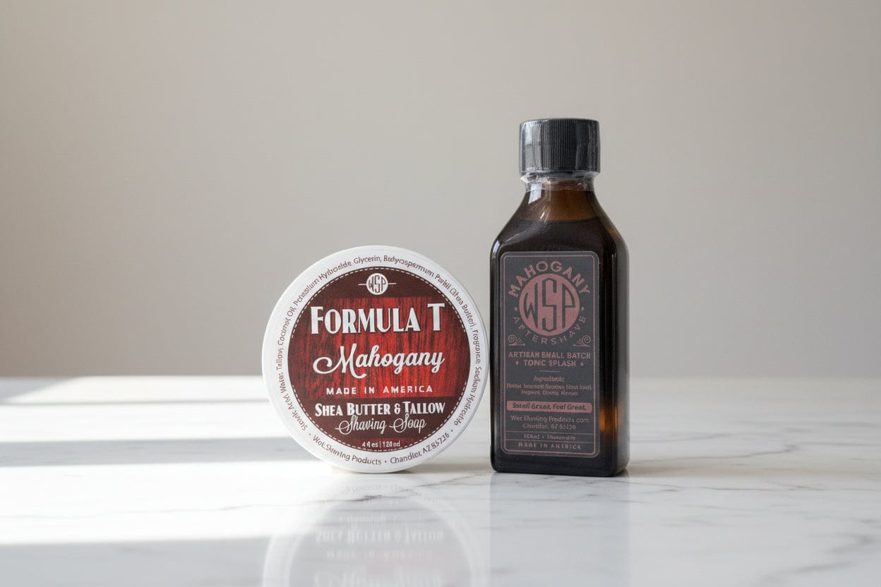 Wet Shaving Products Mahogany Formula T sapone da barba sego e karité