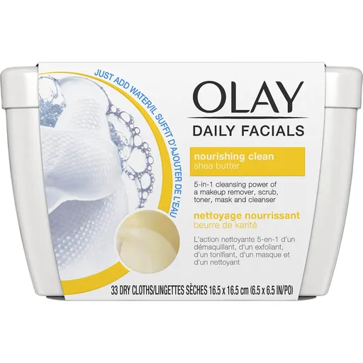 Olay Daily Facial panni viso karité struccanti barattolo