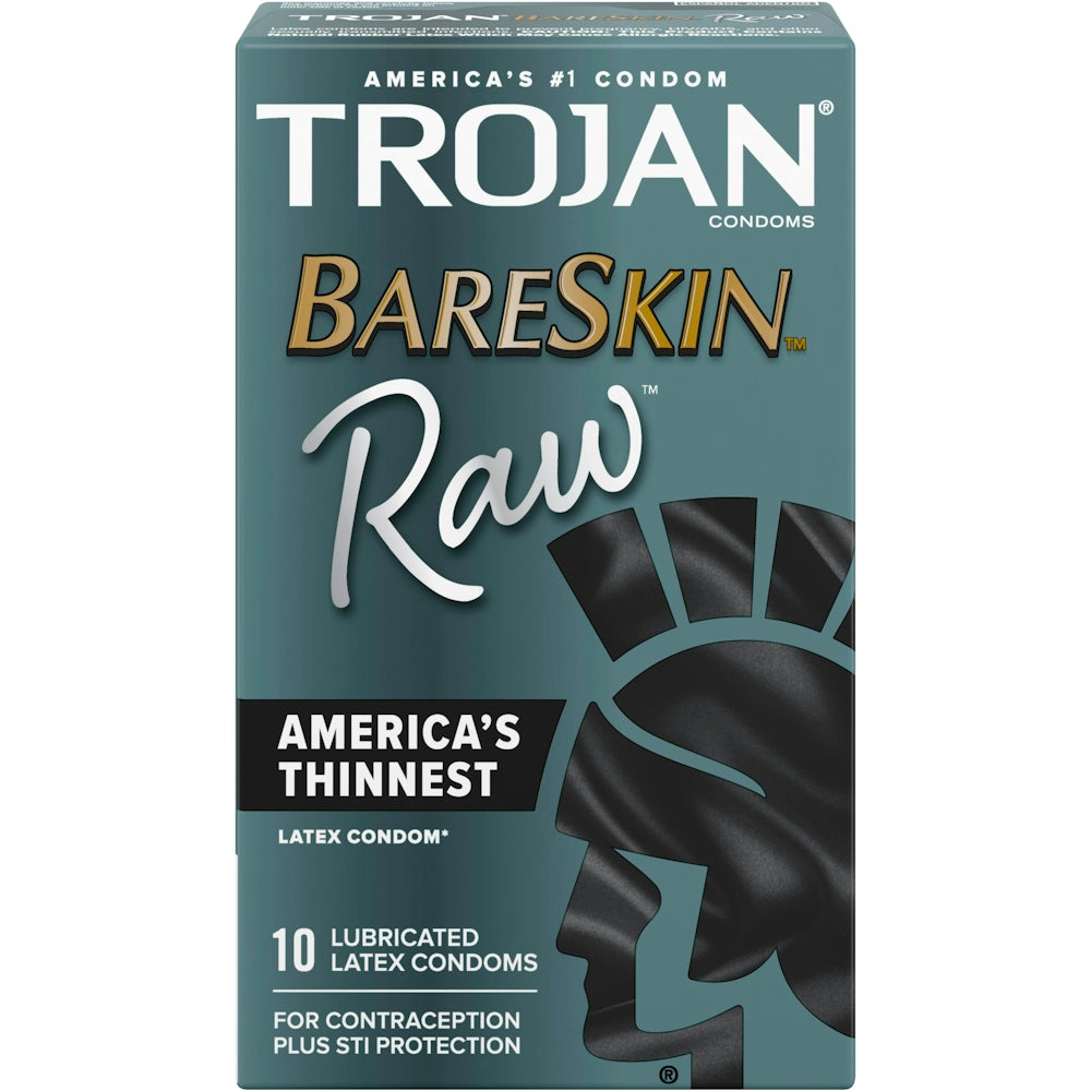 Trojan Bareskin Raw preservativi lattice sottili 10 pezzi