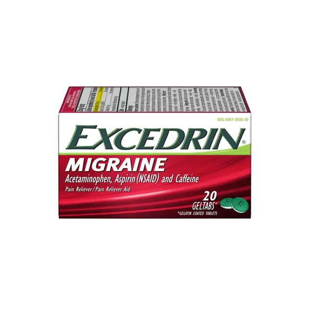 Excedrin Migraine Antidolorifico Geltabs Caffeina e Aspirina