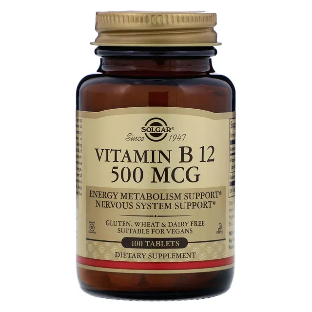 Solgar Vitamina B12 500 mcg 100 compresse energia