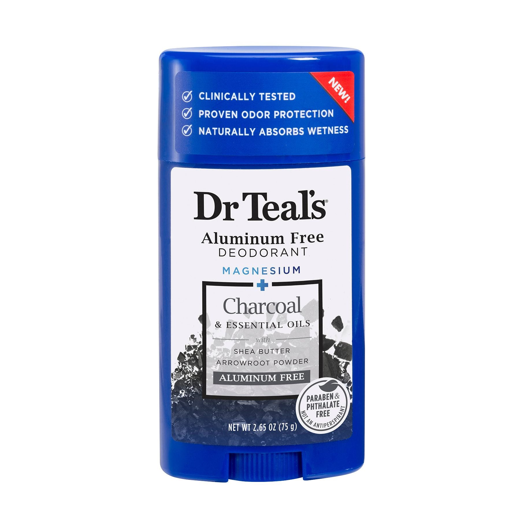 Dr Teal's Charcoal Deodorante Stick 75 g senza Alluminio