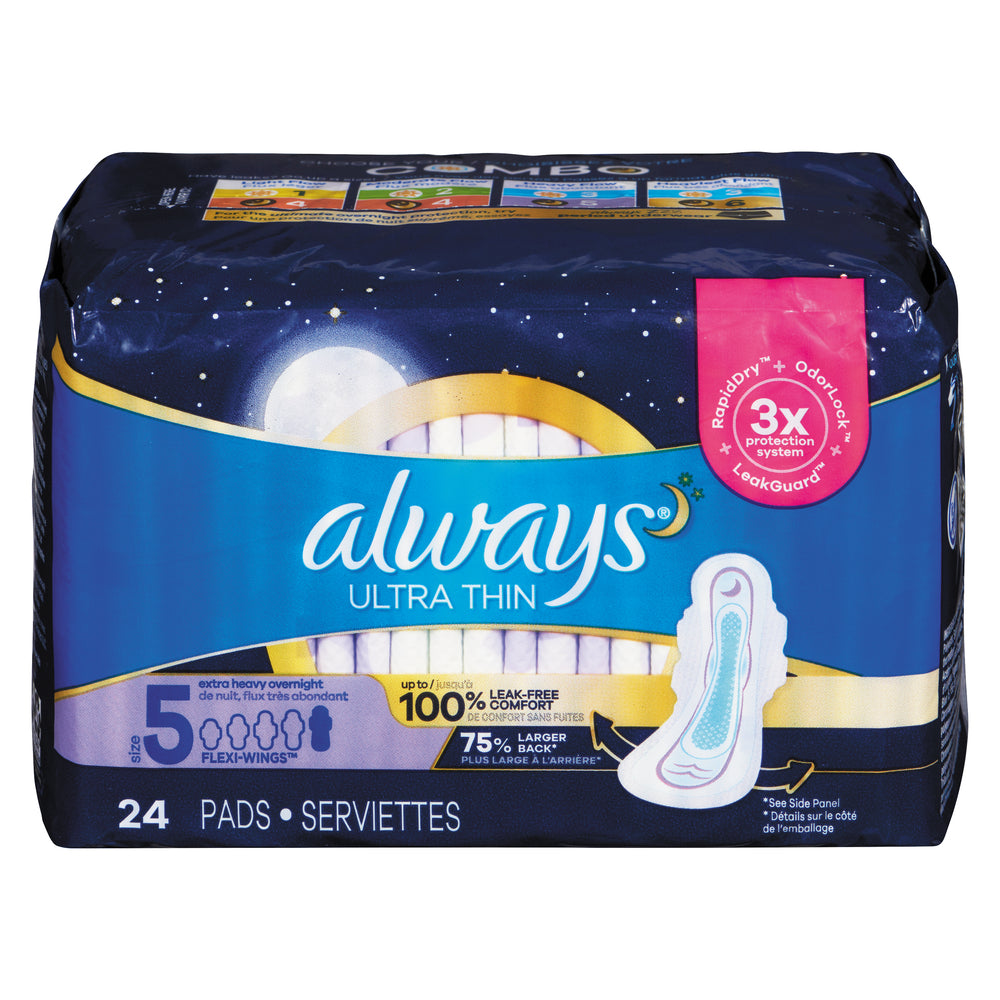 Always Ultra Thin 5 assorbenti notte extra heavy con ali 24 pezzi