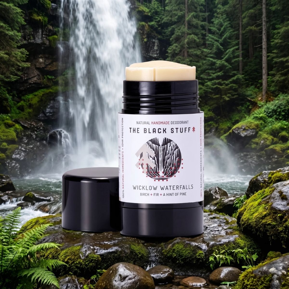 The Black Stuff Wicklow Waterfalls deodorante naturale solido legnoso