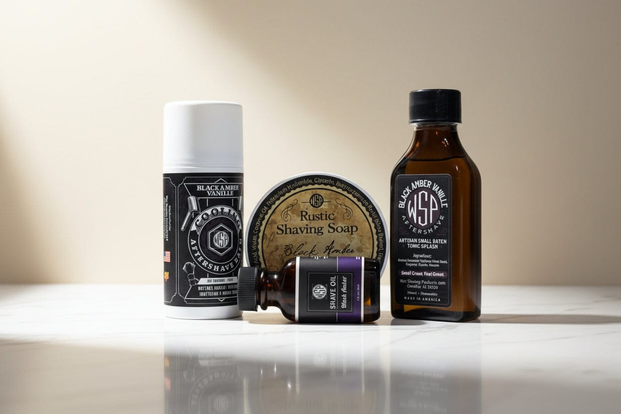 Wet Shaving Products Black Amber Rustic sapone da barba vegano ambra