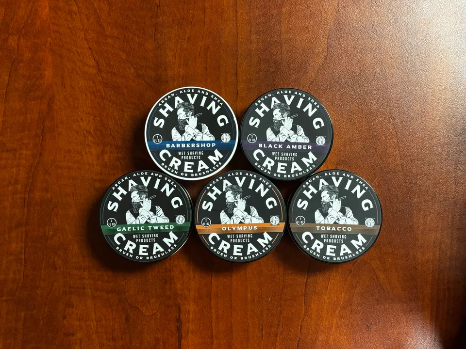 Wet Shaving Products Top 5 Crema Barba 2 oz Set 5 pezzi vegan