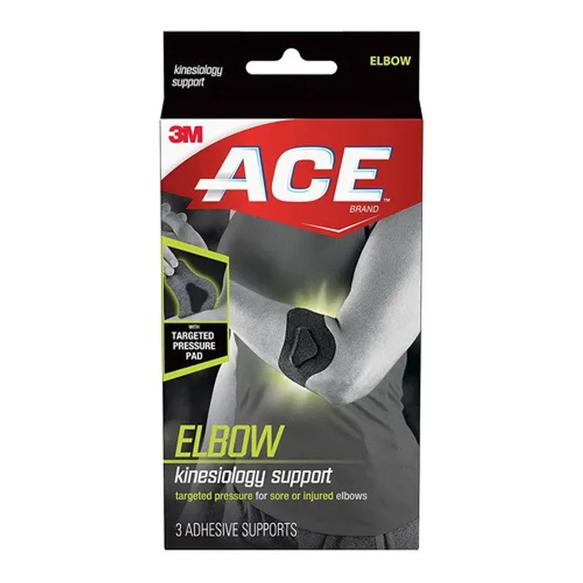 3M ACE Supporto Gomito Kinesiologico 3 Pezzi Sport