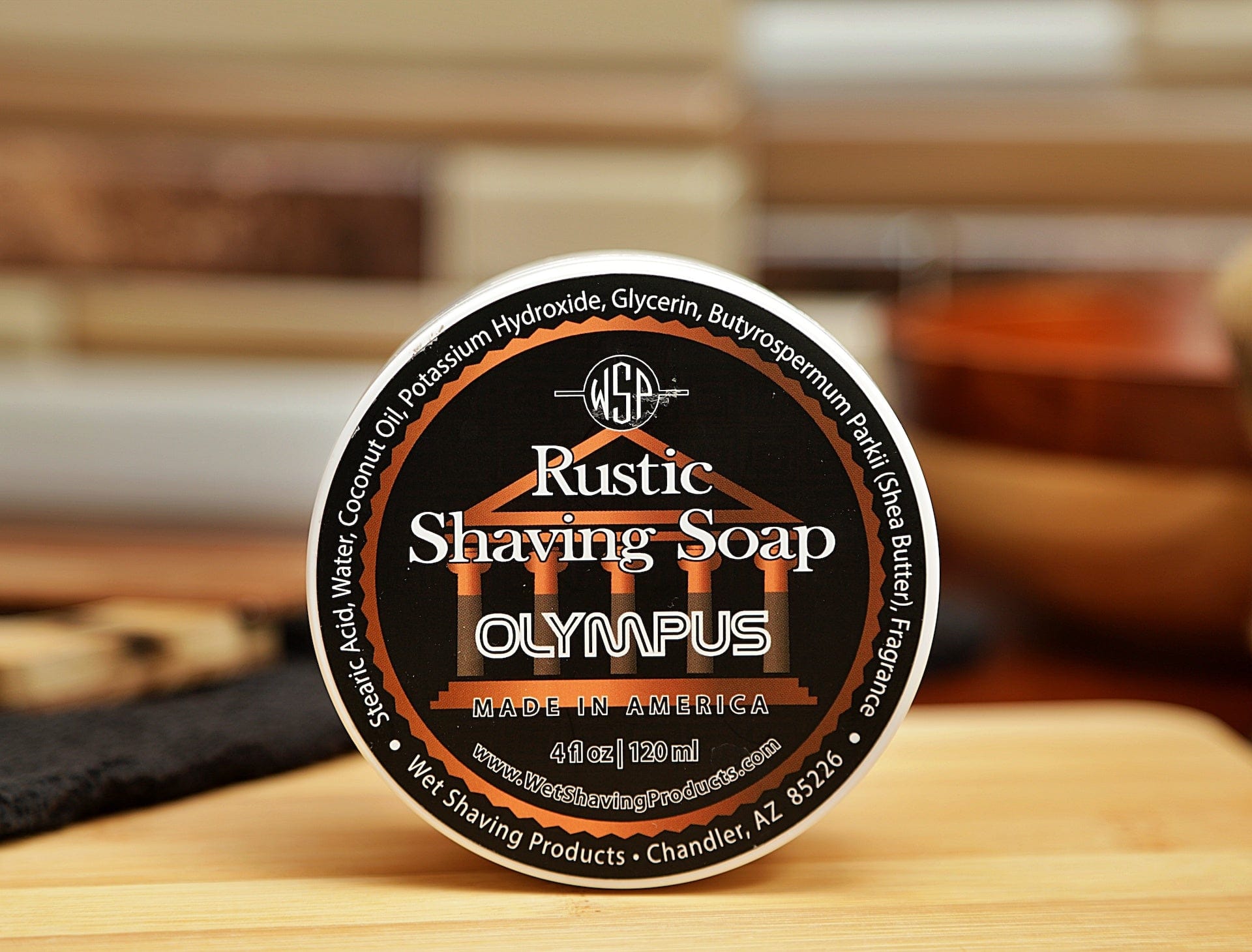 Wet Shaving Products Olympus Rustic sapone da barba vegan Olympus