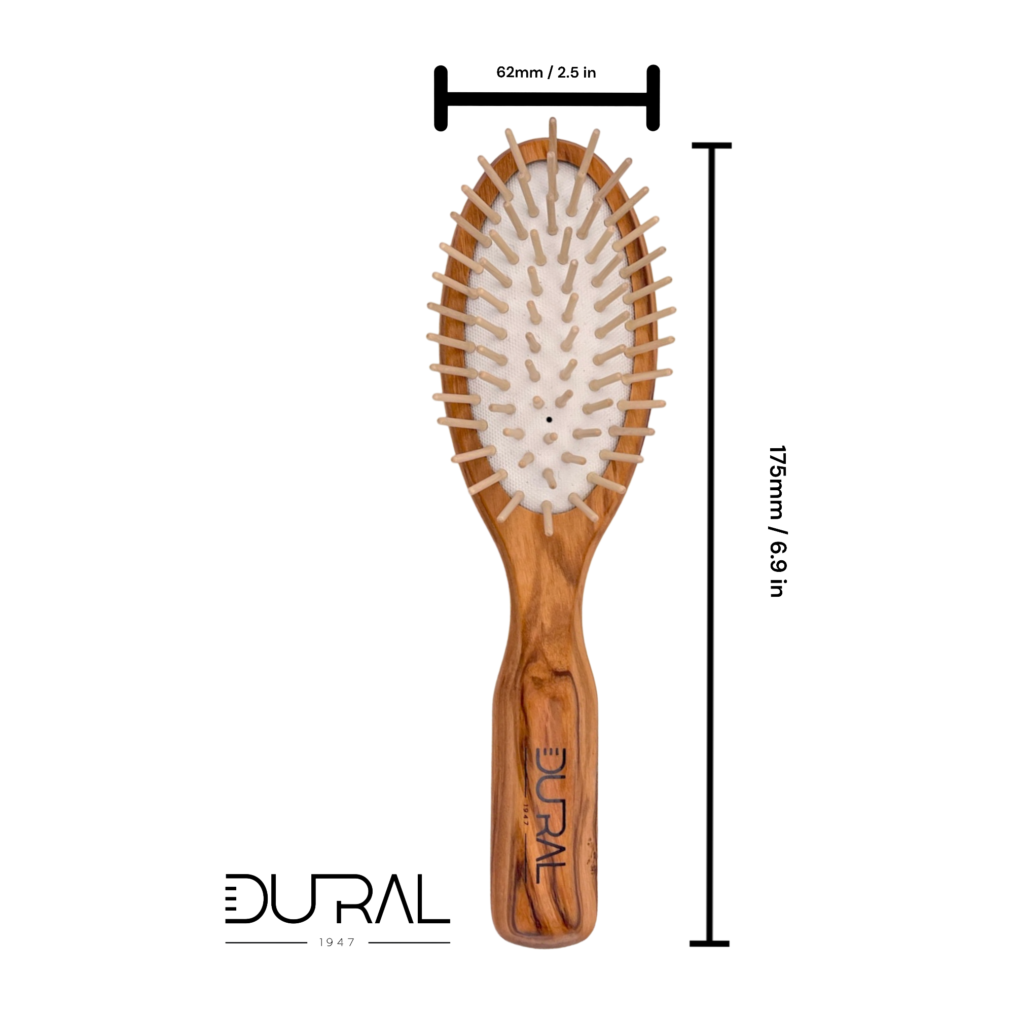 Dural Olive Wood spazzola capelli legno ulivo 175 mm