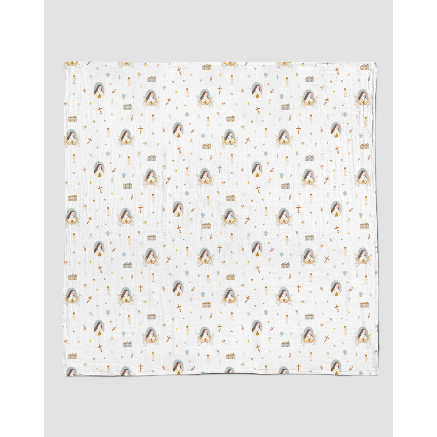 Be A Heart St Therese muslin coperta neonato 47x47