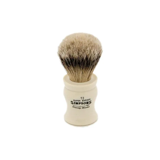Simpson Tulip T2 Pennello da Barba Super Badger Avorio