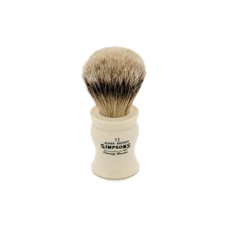 Simpson Tulip T2 Pennello da Barba Super Badger Avorio