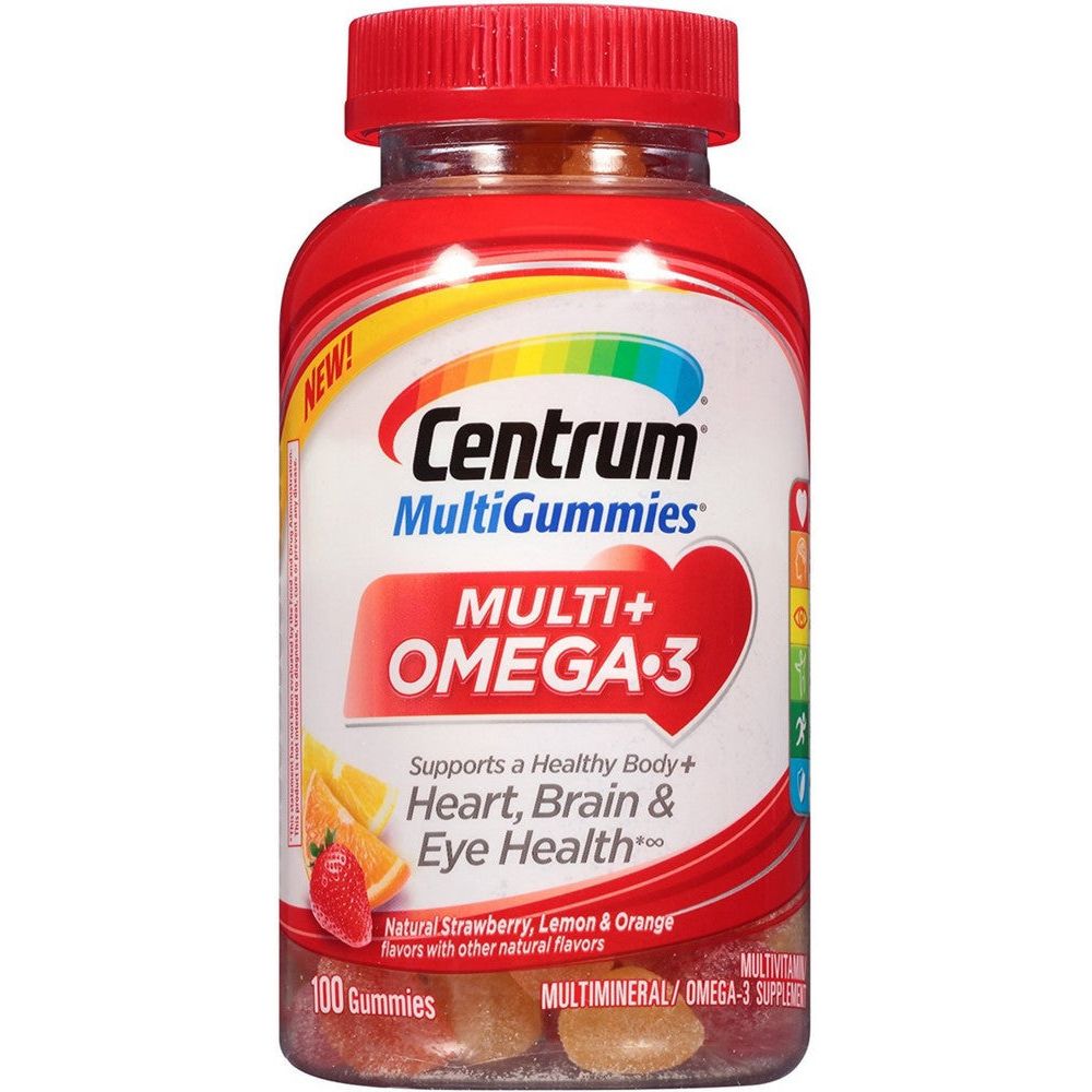 Centrum MultiGummies Omega 3 multivitaminico 60 gommosi