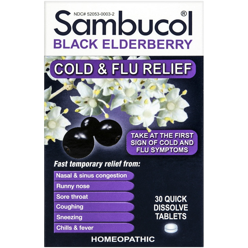 Sambucol Black Elderberry 30 compresse orodispersibili raffreddore