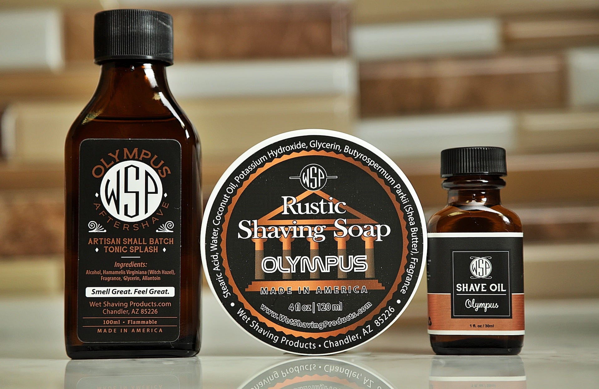 Wet Shaving Products Olympus Rustic sapone da barba vegan Olympus