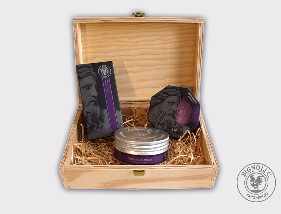 Saponificio Bignoli Violetta Set Barba Legno dopobarba+saponetta