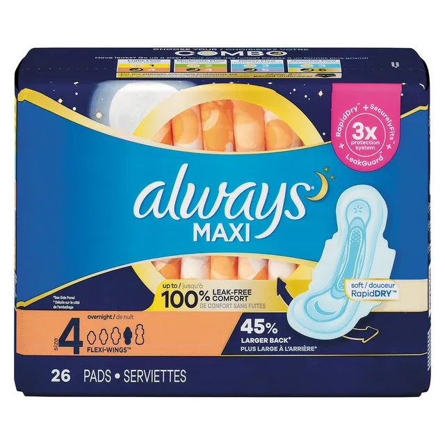 Always Maxi Notte Assorbenti Ali Taglia 4 26 pz Flusso Abbondante
