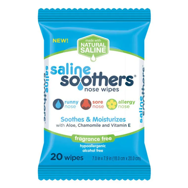 Pasteur Saline Soothers fazzoletti umidi naso 20 pezzi non profumati