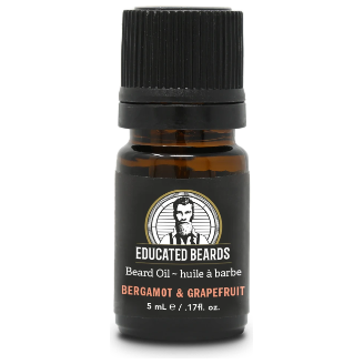 Educated Beards Bergamot Grapefruit olio barba 5 ml biologico