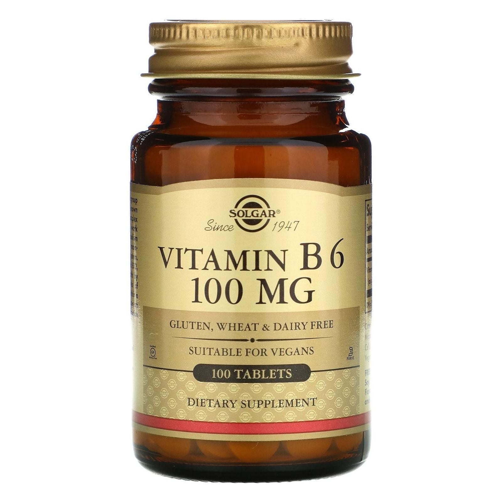 Solgar Vitamina B6 100mg compresse 100pz energia