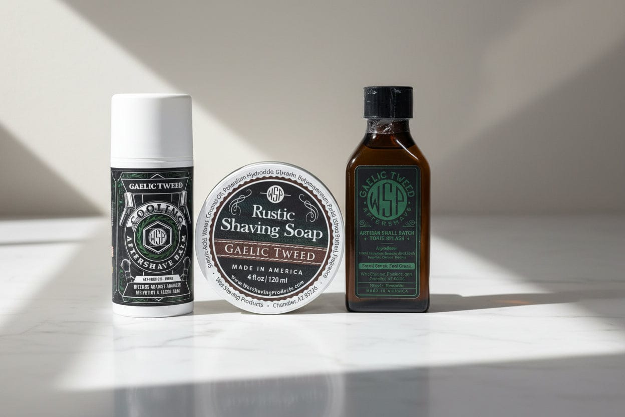 Wet Shaving Products Gaelic Tweed Rustic sapone da barba vegan solo sapone