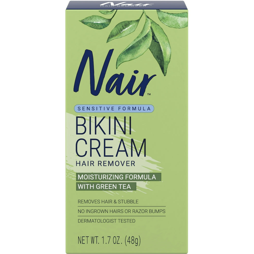 Nair Sensitive Bikini crema depilatoria tè verde 1.7 oz