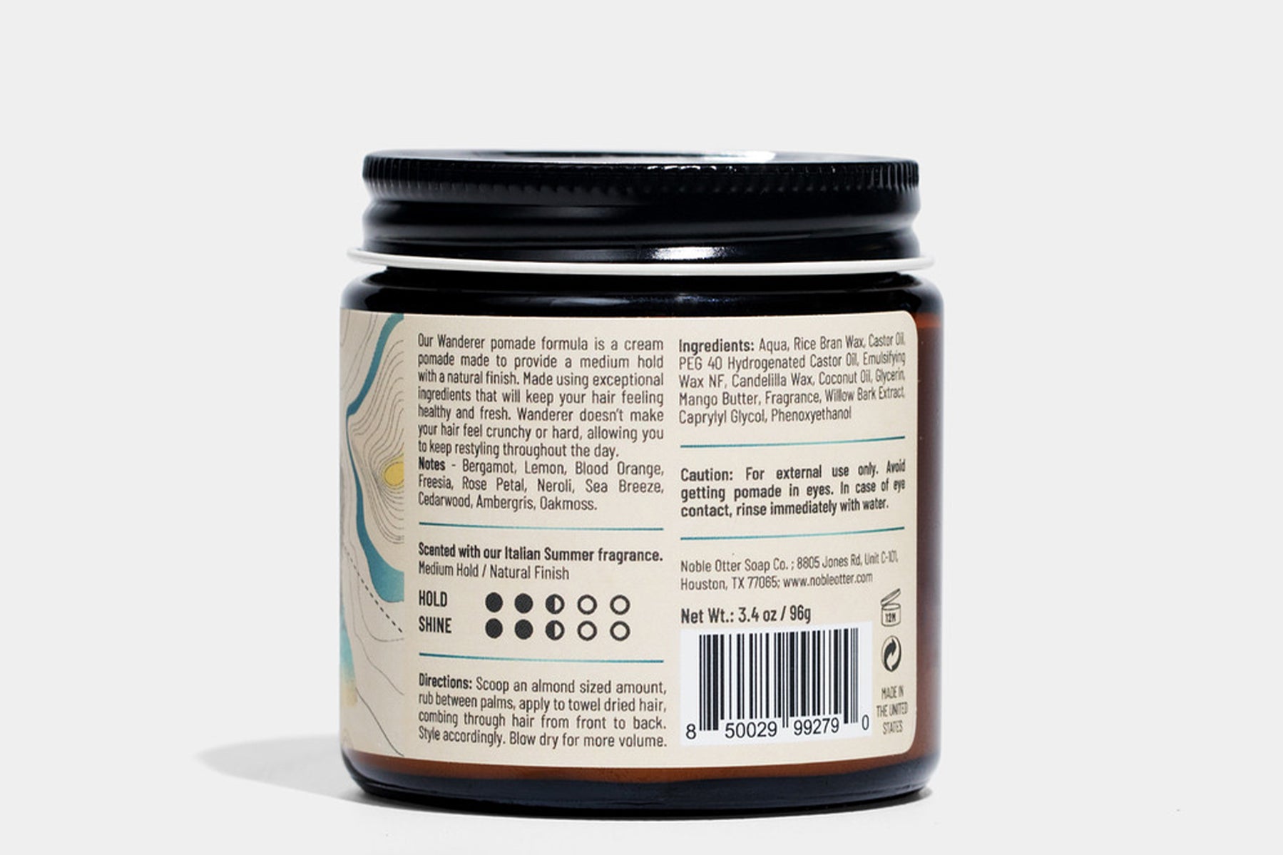 Noble Otter Wanderer pomata capelli tenuta media 96 g