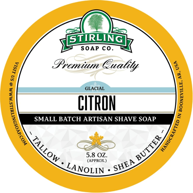 Stirling Glacial Citron Sapone da Barba 5.8oz Mentolo Agrumi