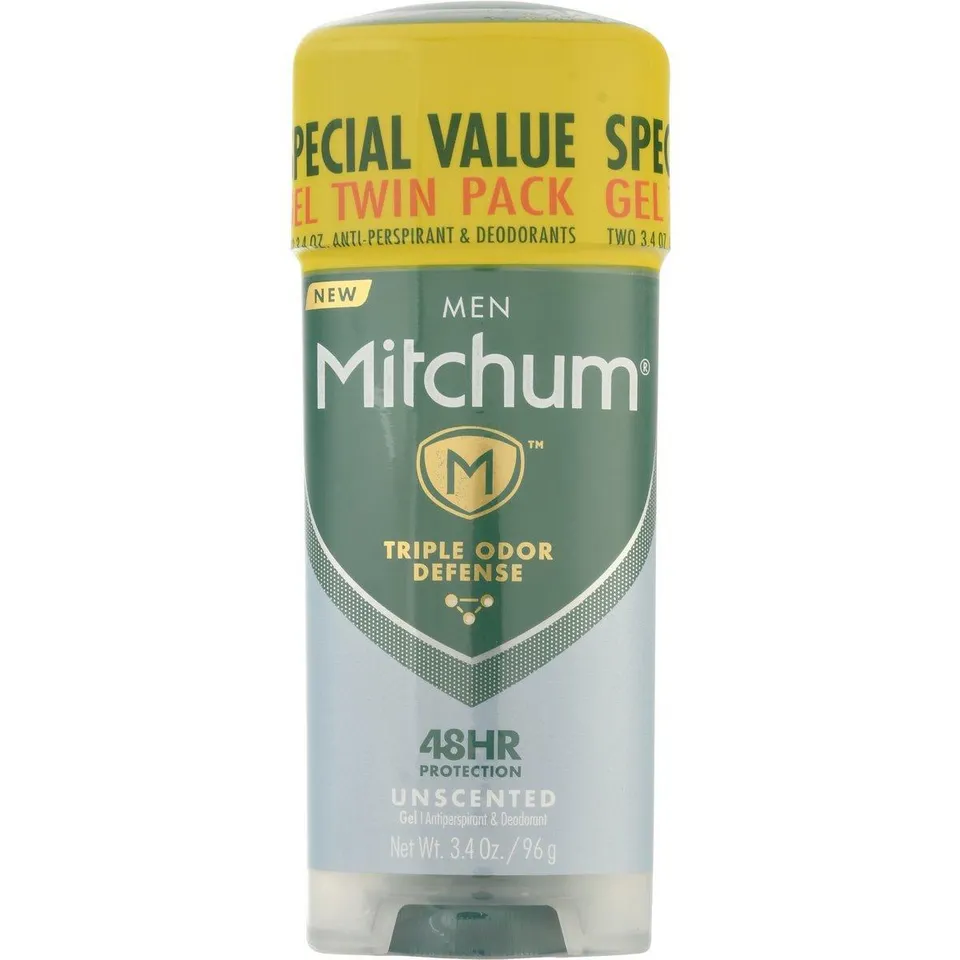 Mitchum Men Deodorante Gel Unscented 48h Doppio Pack