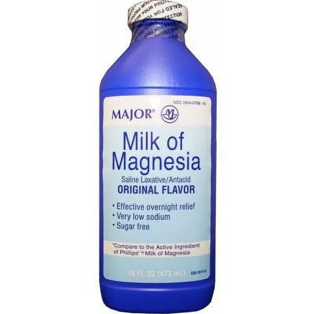 Major Milk of Magnesia lassativo liquido originale 473 ml