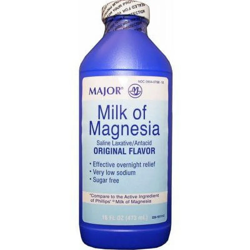 Major Milk of Magnesia lassativo liquido originale 473 ml