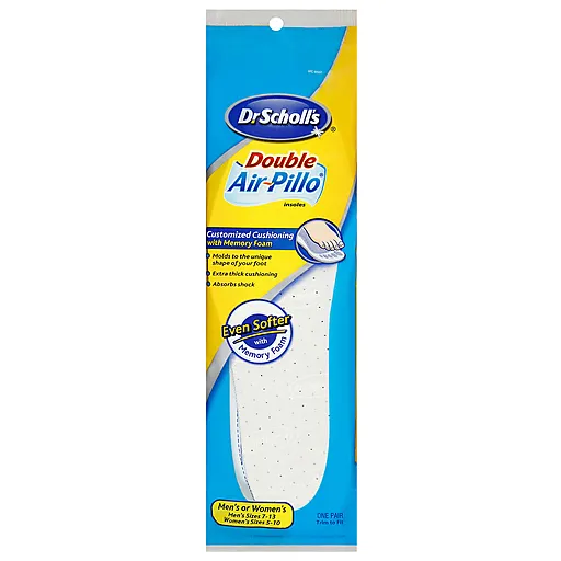 Dr. Scholl's Double Air-Pillo solette memory foam unisex 1 paio