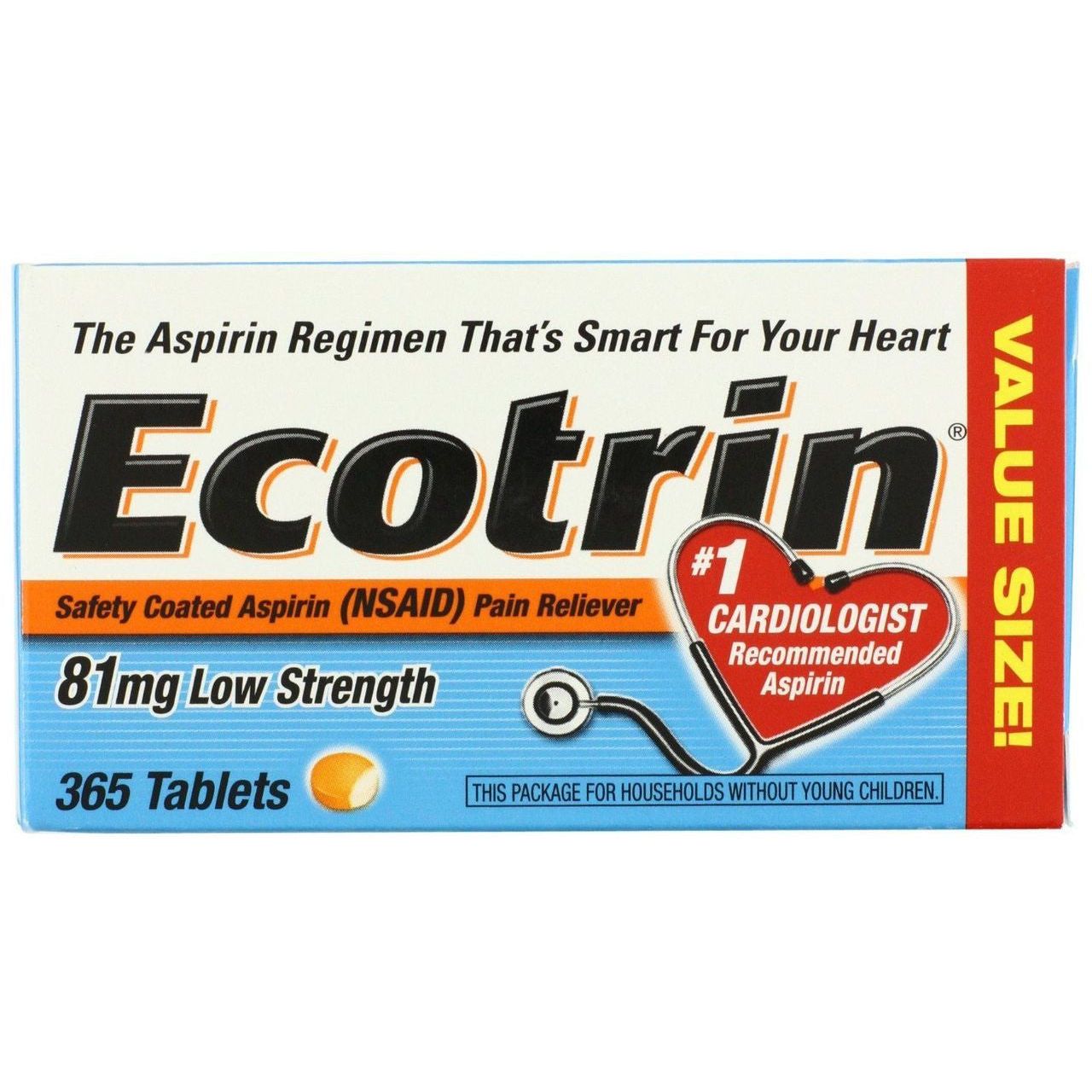 Ecotrin aspirina 81 mg 365 compresse rivestite cuore