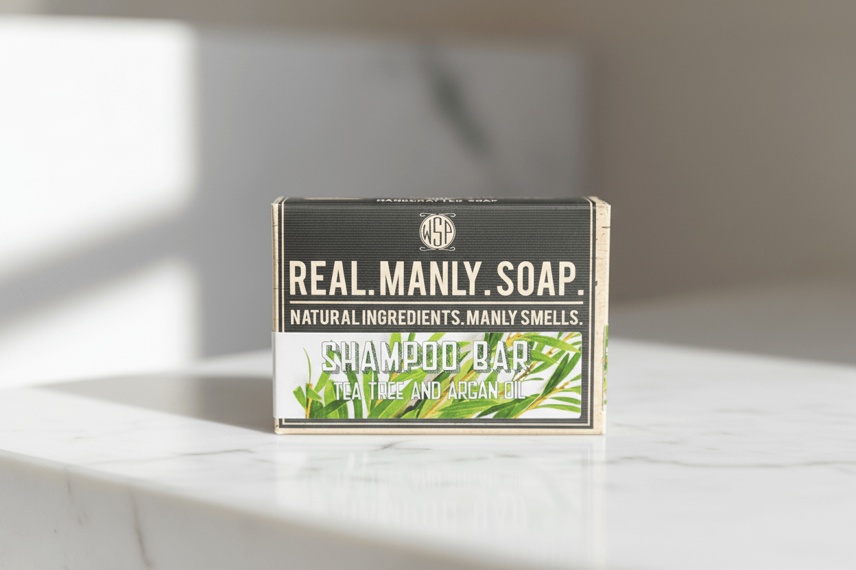 Wet Shaving Products Tea Tree shampoo solido cute grassa barba capelli