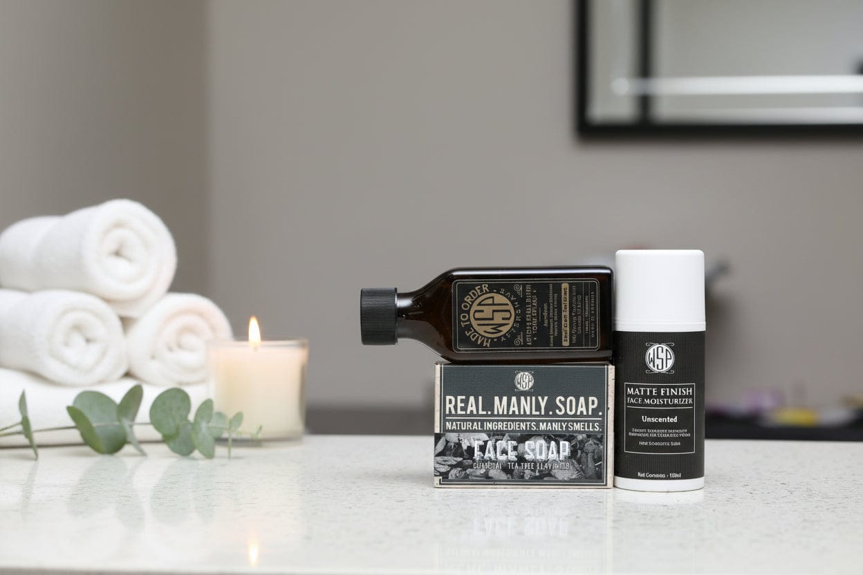 Wet Shaving Products Au Naturel Daily Face Protocol kit 3 pezzi senza profumo