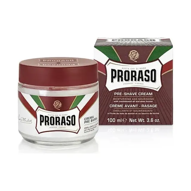 Proraso Sandalo Crema Prebarba 100ml Barba Dura