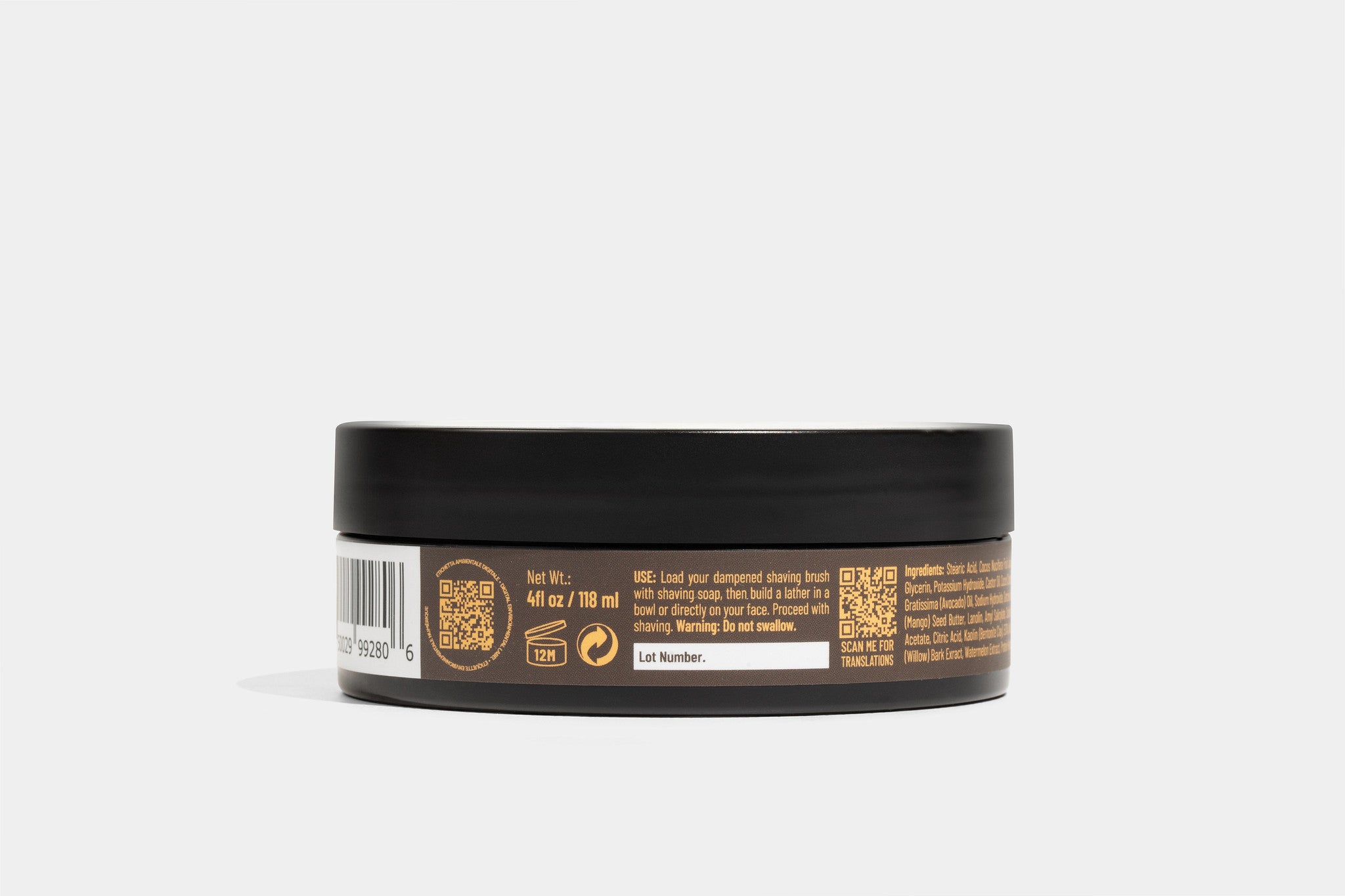 Noble Otter Rainroot Sapone da Barba 4 oz Bergamotto Tea Tree