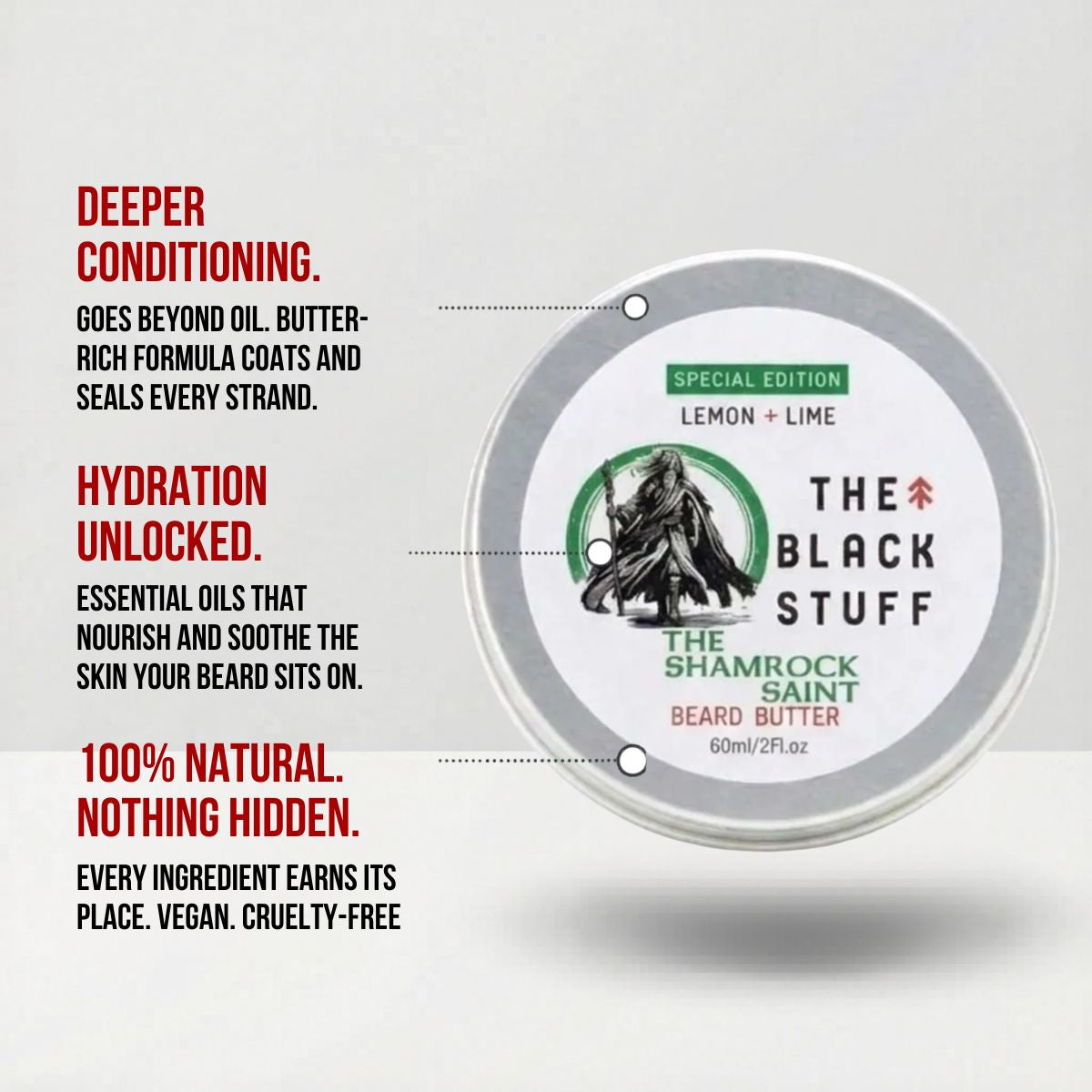 The Black Stuff Shamrock Saint burro barba edizione limitata