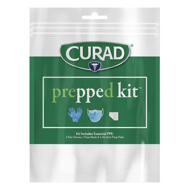 Curad Prepped Kit protezione guanti maschera salviette