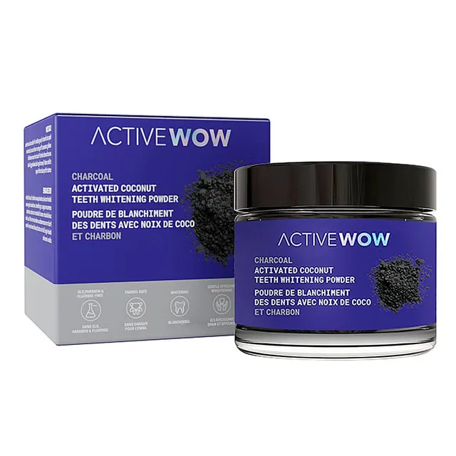 Active Wow polvere denti carbone Spearmint sbiancante