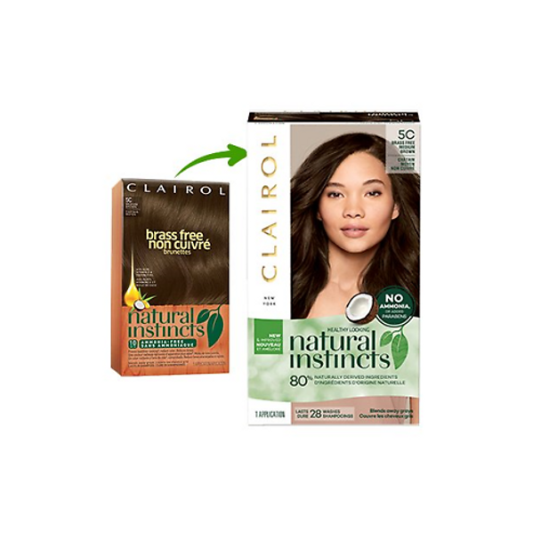 Clairol Natural Instincts Tinta 5C Castano Medio Freddo 1 Kit