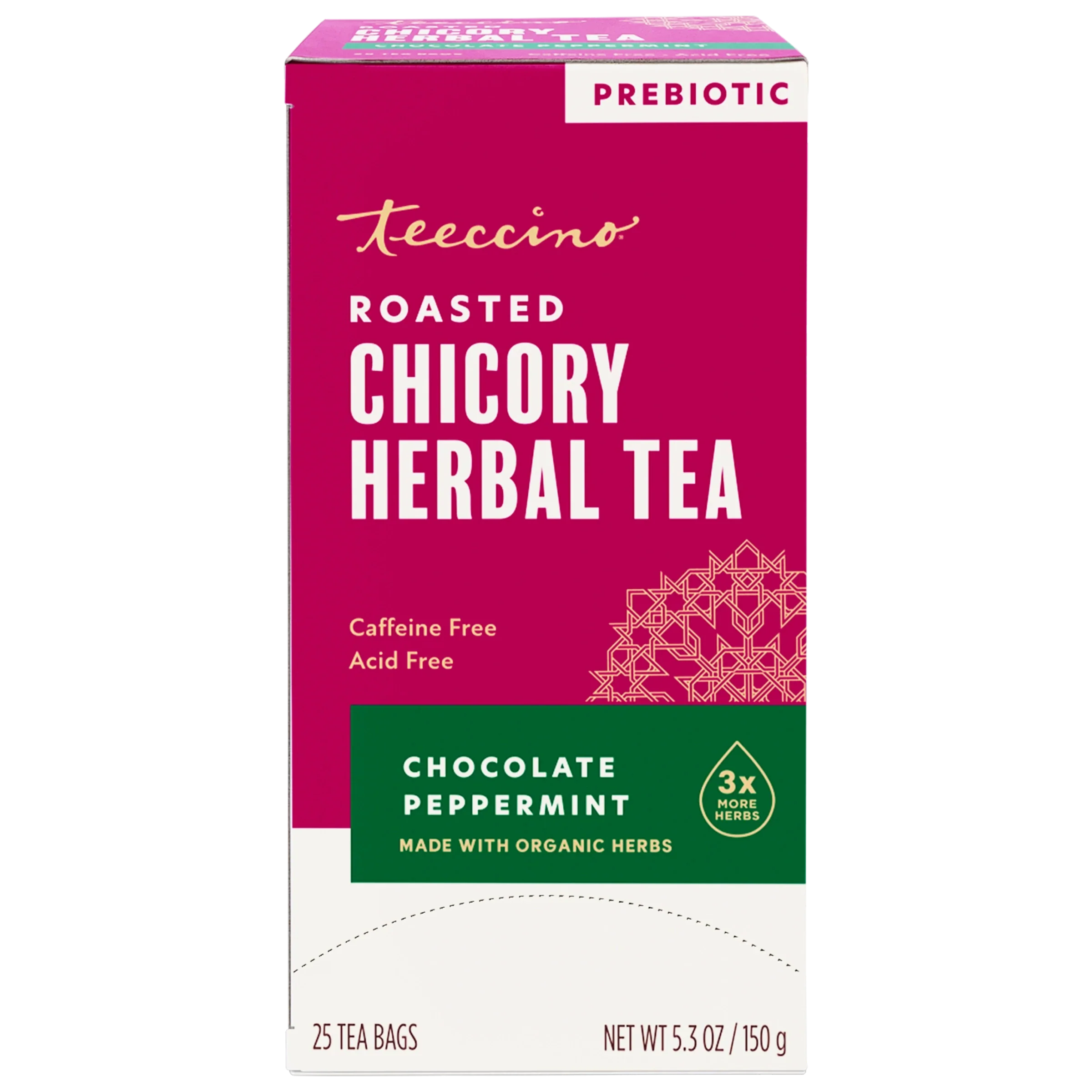 Teeccino Chocolate Peppermint Tisana Cacao Menta 25 Bustine