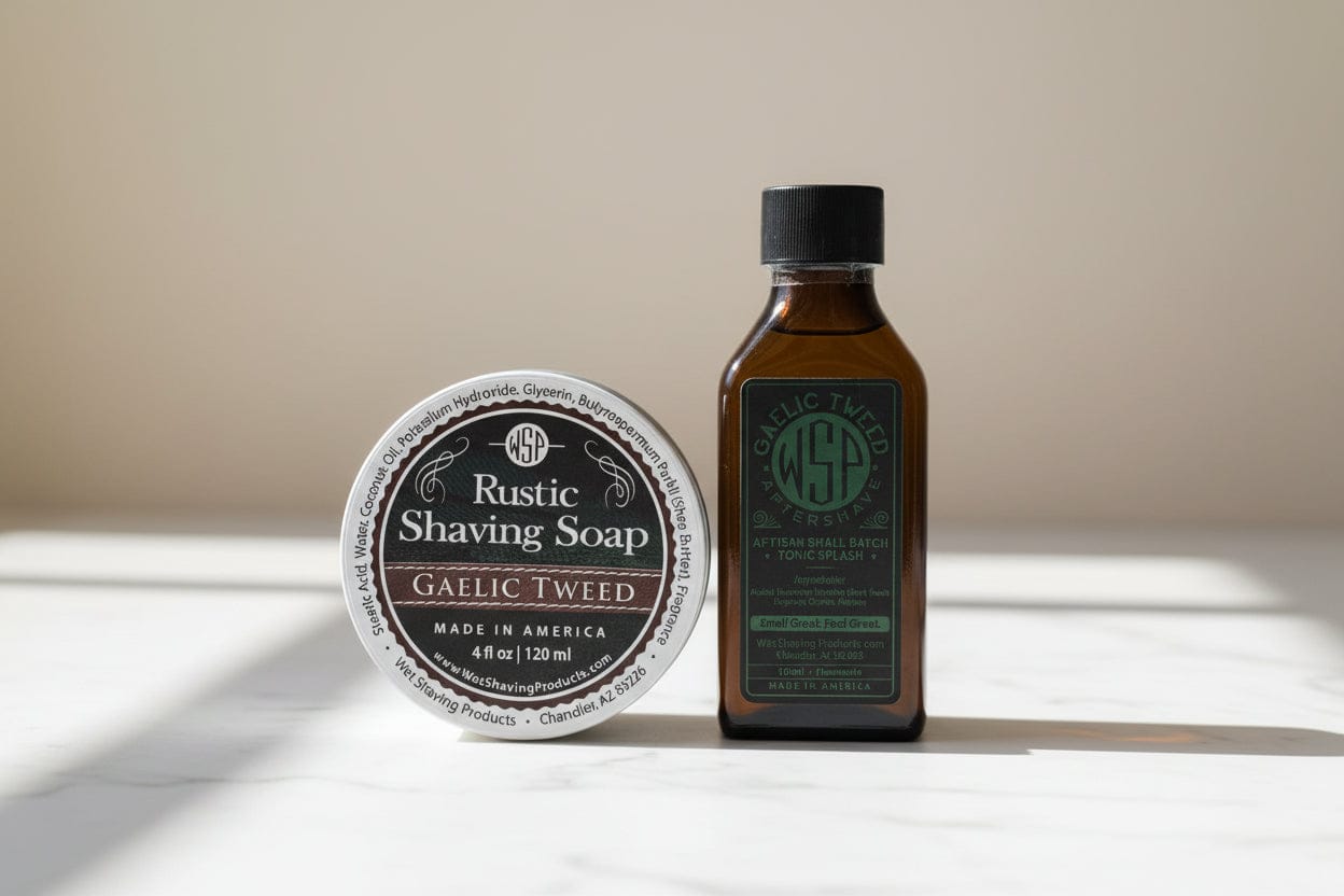 Wet Shaving Products Gaelic Tweed Rustic sapone da barba vegan solo sapone