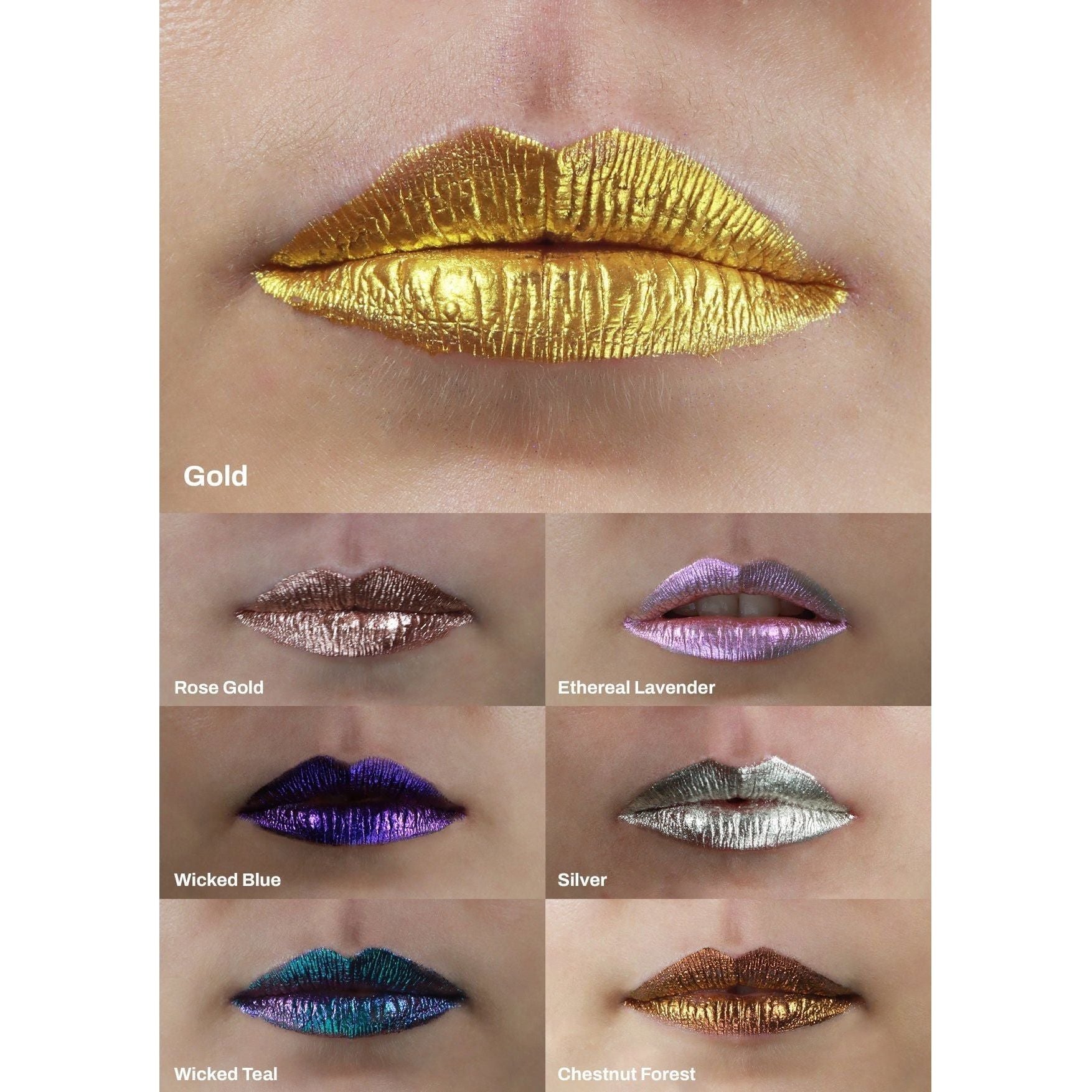 Unicorn Tears Liquid Chrome smalto oro trucco 3 in 1
