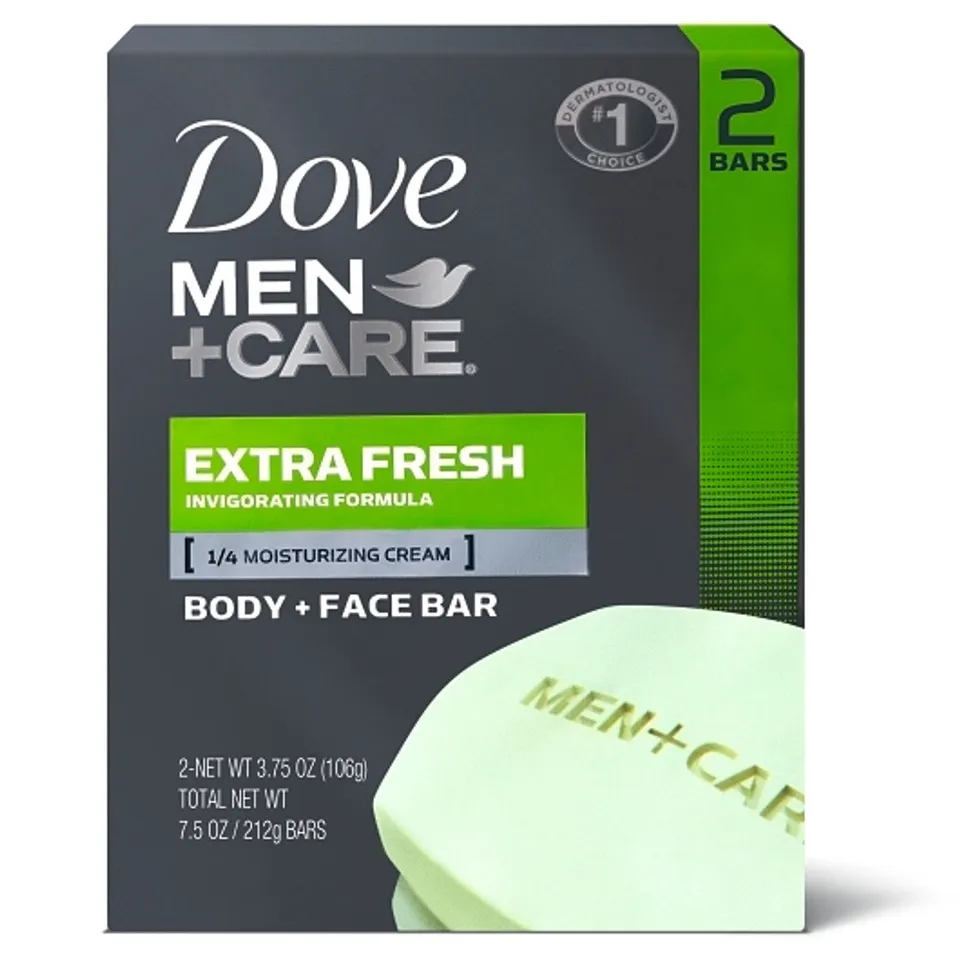 Dove Men+Care Saponetta Corpo Viso Extra Fresh 2x120 g Fresca
