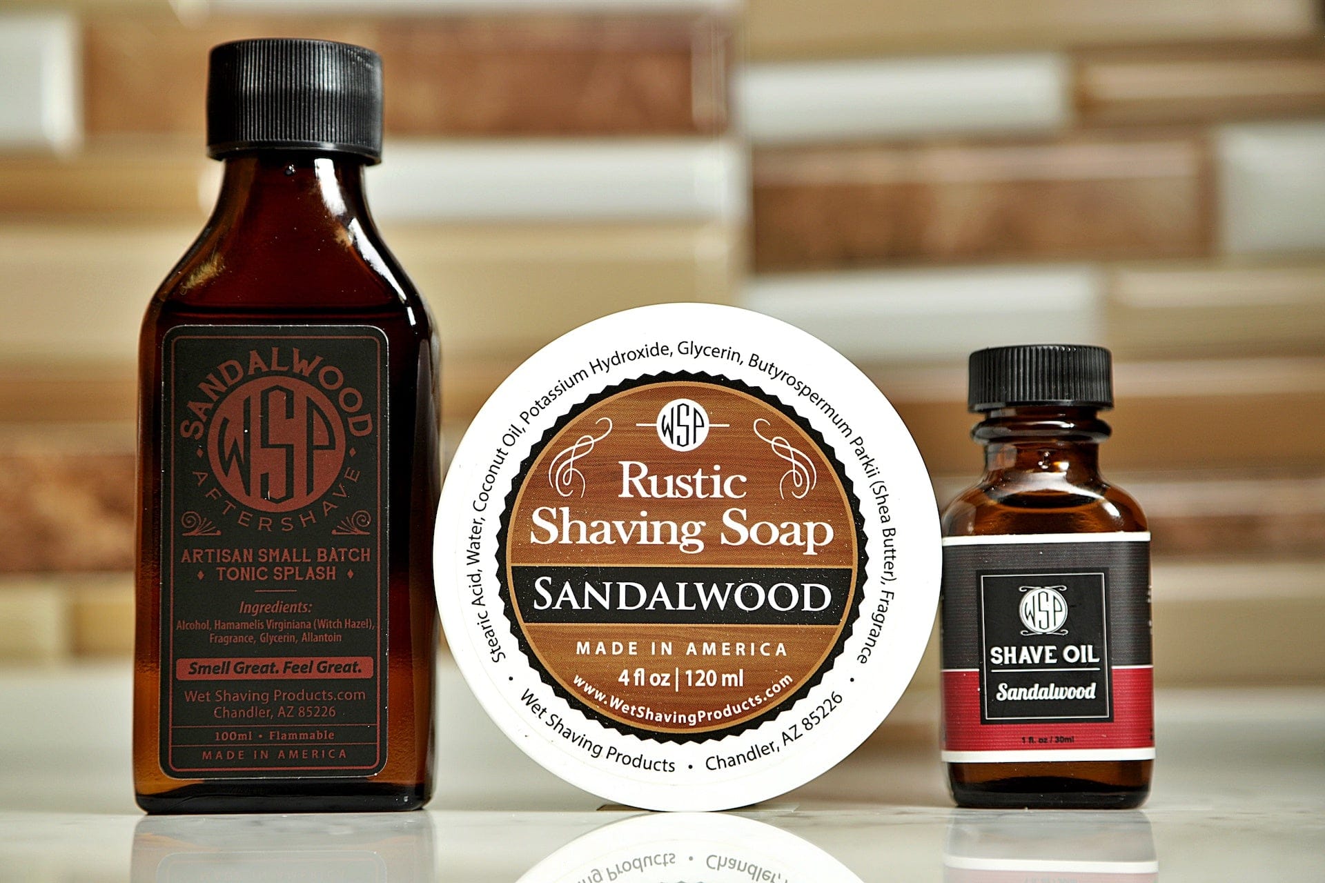 Wet Shaving Products Rustic Sandalwood sapone da barba vegano sandalo