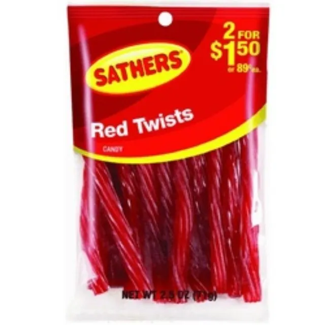 Sathers Red Twists caramelle gommose rosse
